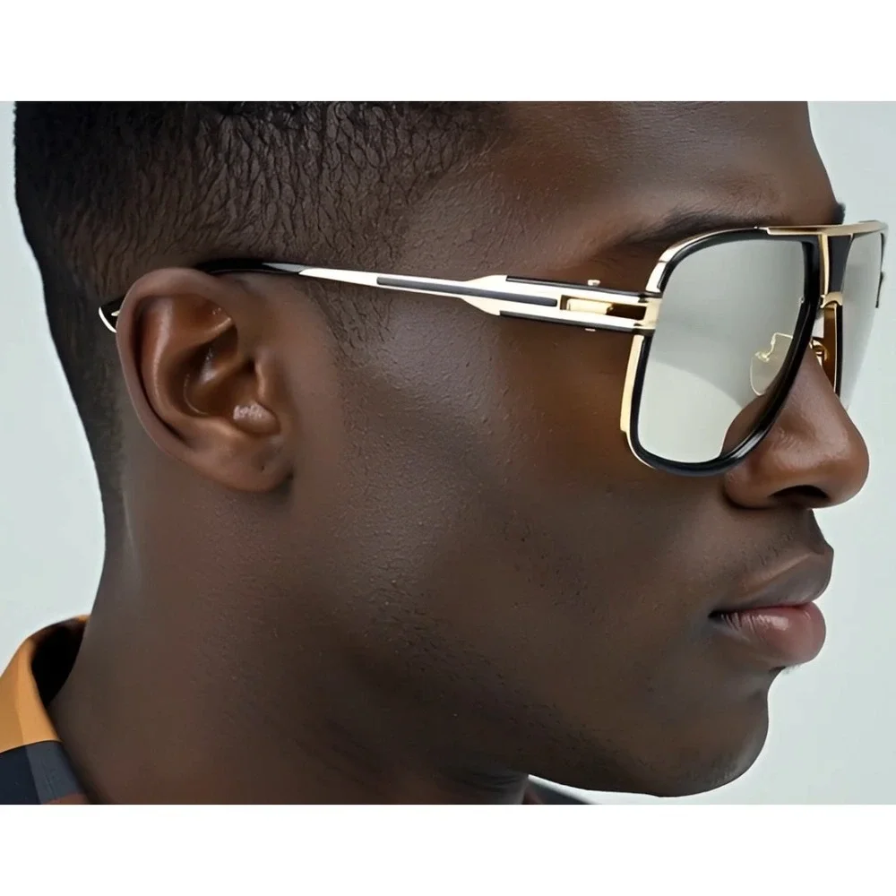 Square Oversized Sunglasses Flat Top Shield Sun Glasses Men‎ Women Shades Lentes